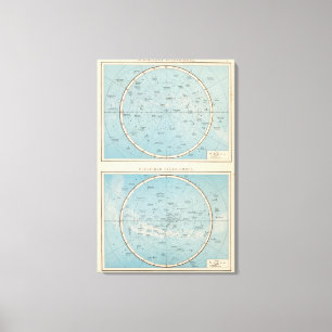 Toile N, carte céleste d'atlas de S Sternhimmel