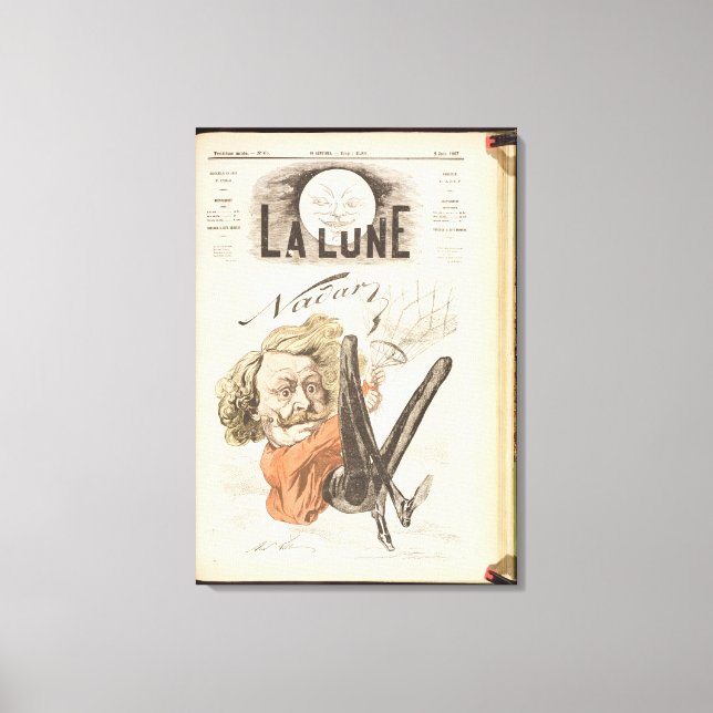 Toile Nadar (1820-1910) page de titre de 'La Lune', publ (Recto)