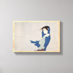 Toile Nakajima Kiyoshi Fine Rain femme japonaise art