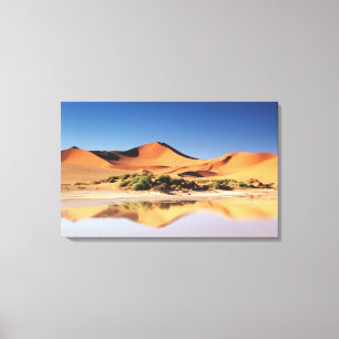 Toile Namibie, région de Sossusvlei, Dunes de sable dans