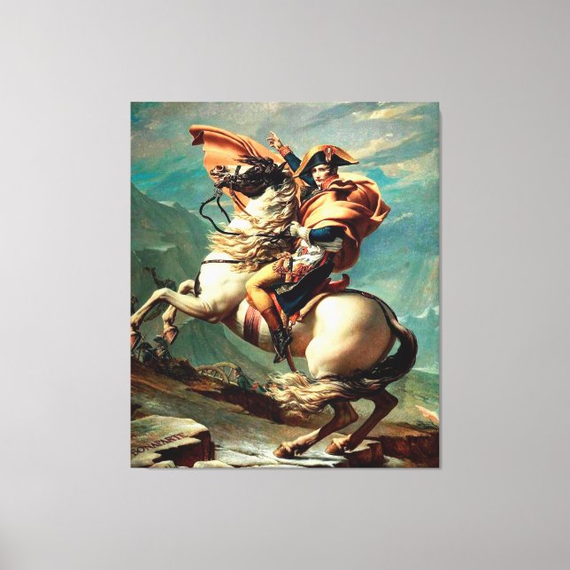 Toile Napoléon Traverser les Alpes par Jacques-Louis Dav (Recto)