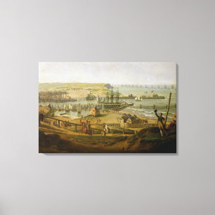 Toile Napoléon visite le camp de Boulogne