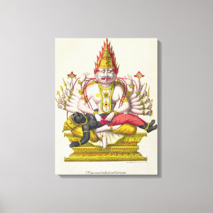 Toile Narasimha, gravé par de Marlet (litho de couleur)