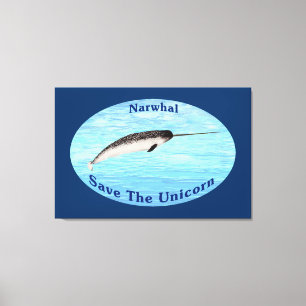Toile Narwhal - Sauvez La Licorne