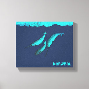 Toile Narwhal Sous La Glace
