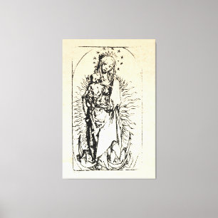 Toile Nativité de Noël Vierge et Enfant Vierge Marie