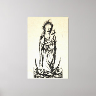 Toile Nativité de Noël Vierge et Enfant Vierge Marie