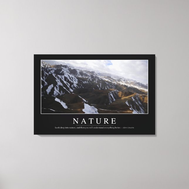 Toile Nature : Citation inspirante (Recto)
