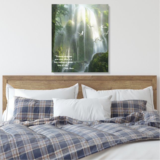 Toile Nature inspirational quote John Muir Stretched  (Insitu(Chambre))