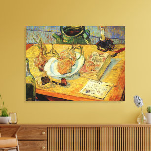 Toile Nature morte avec planche à dessin de Vincent van 