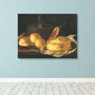 Toile Nature morte avec tarte au pain et jambon, Giusepp