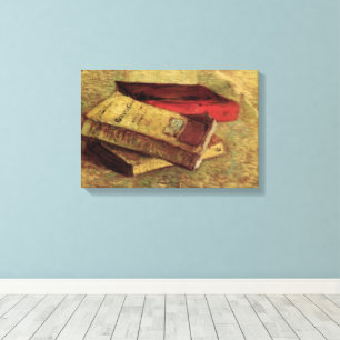 Toile Nature morte avec trois livres par Vincent van Gog
