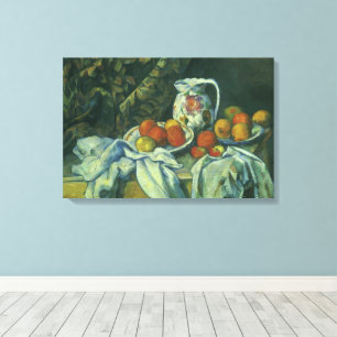 Toile Nature morte, rideau et pichet de Paul Cezanne