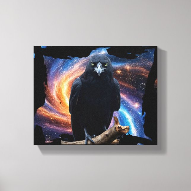 Toile Nature sauvage Crow-Raven Canvas Mur Art (Recto)