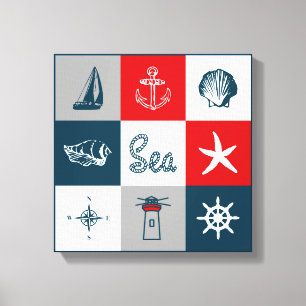 Toile Nautical themed design