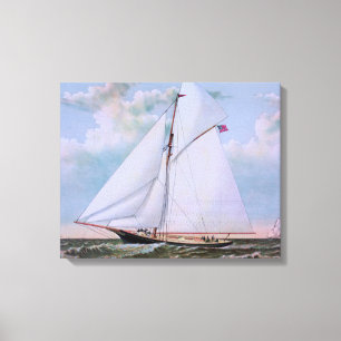 Toile Navire de voile antique sloop yacht voilier océan