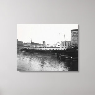Toile Navire des Grands Lacs Virginie @ Milwaukee 1890 p
