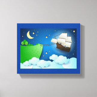 Toile Navire volant à l'atterrissage