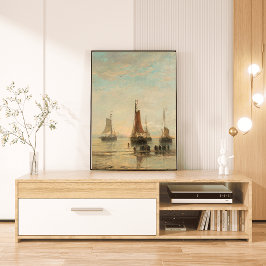 Toile Navires d'art mural nautique du port vintage à Sho