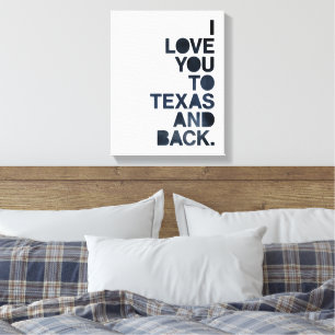 Toile Navy Blue Love You To Texas and Back
