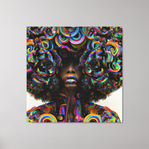 Toile Ne touchez pas mes cheveux Black Melanin Afro Quee