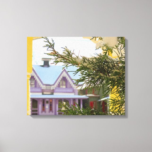 Toile Neige, À feuillage persistant et gîtes - Vignoble  (Recto)