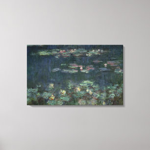 Toile Nénuphars de Claude Monet   : Réflexions vertes