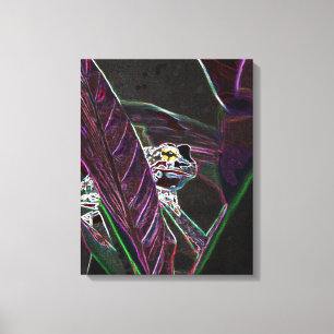 Toile Neon Froggy Fine Art Imprimer
