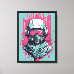 Toile Neon Future Hero