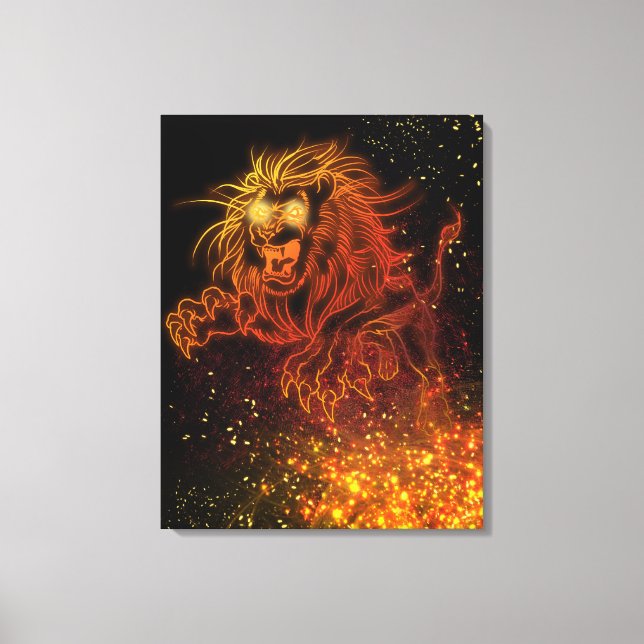 Toile Neon Lion (Recto)