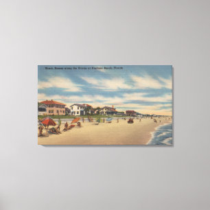 Toile Neptune Beach, FL - Vue des maisons de front de me