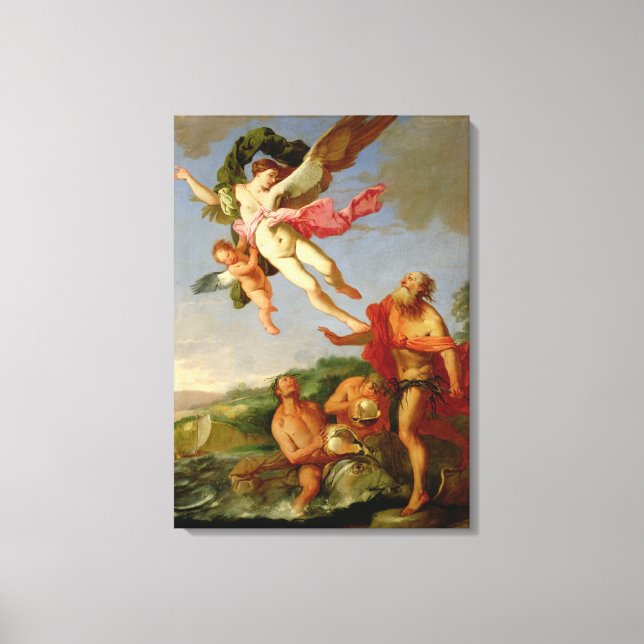 Toile Neptune Poursuivre Coronis, 1665-70 (huile sur toi (Recto)