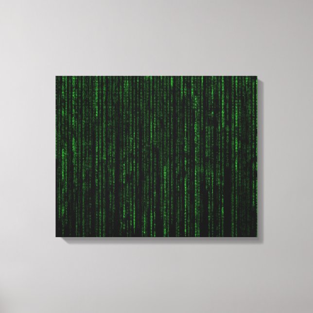 Toile Nerdy Green Computer Code (Recto)