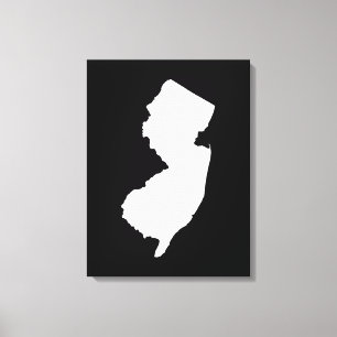 Toile New Jersey en blanc et noir