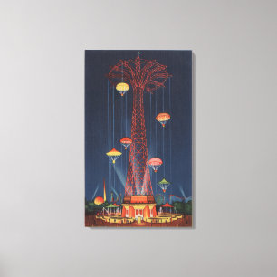 Toile New York City, NY - saut de parachute au monde