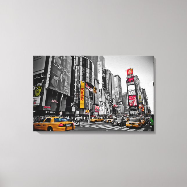 Toile "New York City" Taxi Cabs City Hustle Wall Art (Recto)