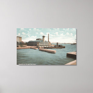 Toile New York, NY - Aquarium et Fireboat "New