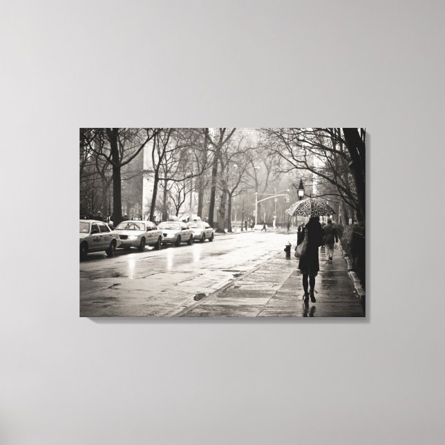 Toile New York - Rainy Day à Greenwich Village (Recto)