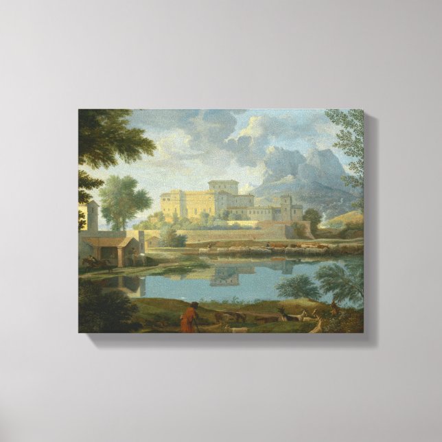 Toile Nicolas Poussin - Paysage au calme (Recto)