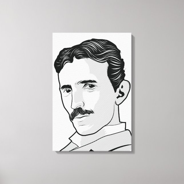 Toile Nikola Tesla Face (Recto)