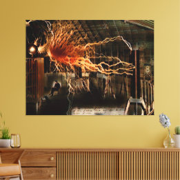 Toile Nikola Tesla Homme de Mystère Couleur Redux