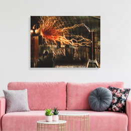 Toile Nikola Tesla Homme de Mystère Couleur Redux