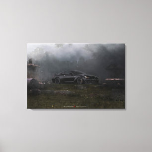 TOILE NISSAN GT-R R35 1400WHP DANS LE CIMETIÈRE