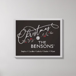 Toile "Noël à" Nom de famille Holiday SVG