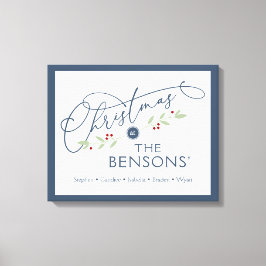 Toile "Noël à" Nom de famille Holiday SVG