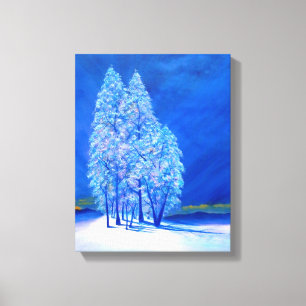 Toile Noël bleu # 3