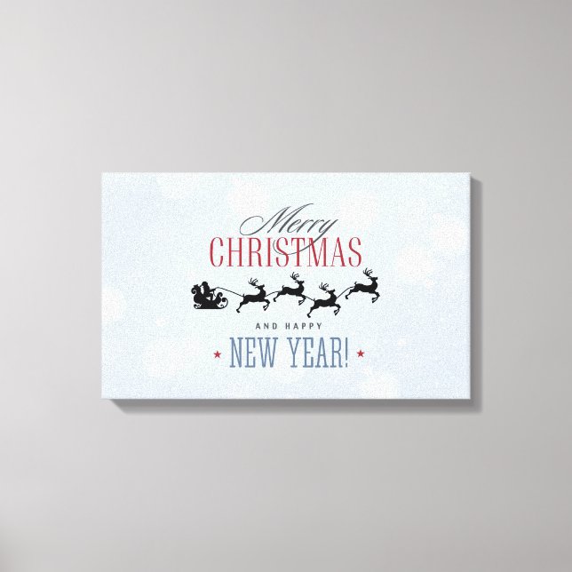 Toile Noël de Santa and his Flying (Recto)