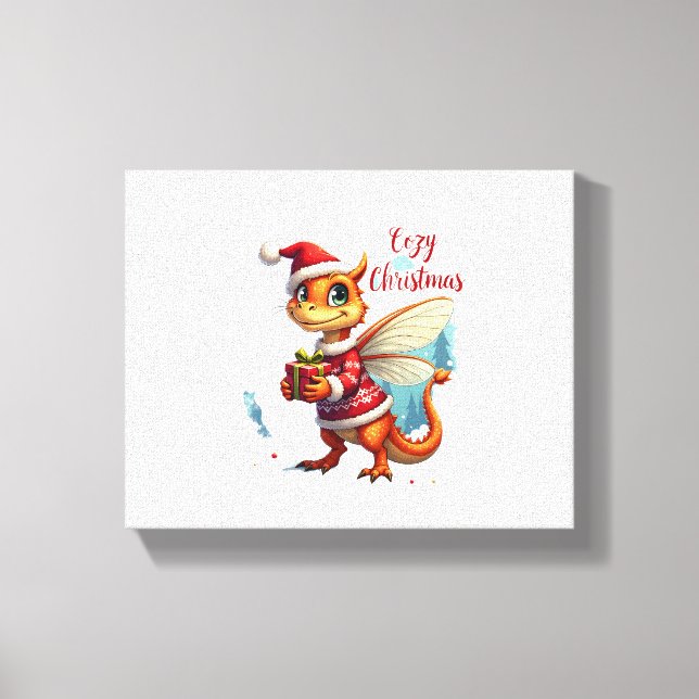 Toile Noël des libellules confortables (Recto)