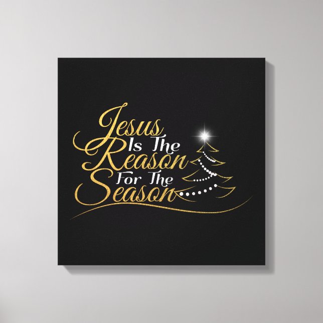 Toile Noël Jésus est la raison de la saison (Recto)