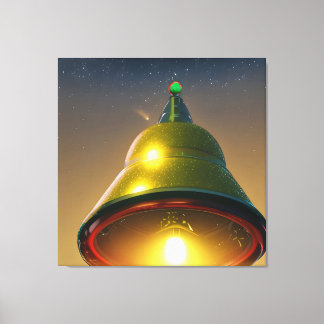 Toile Noël UFO cloche tintante